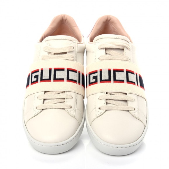 Gucci Ace Sneaker Off-White & Metallic Red - Picture 6 of 12